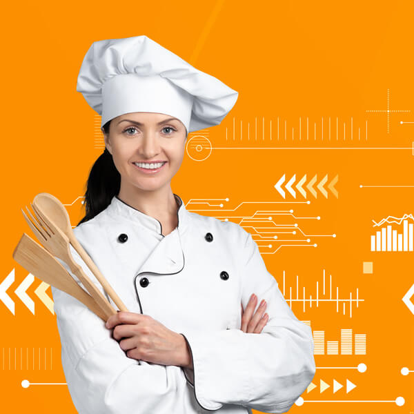 chef che ha ricevuto prenotazioni tramite il sito web del suo ristorante