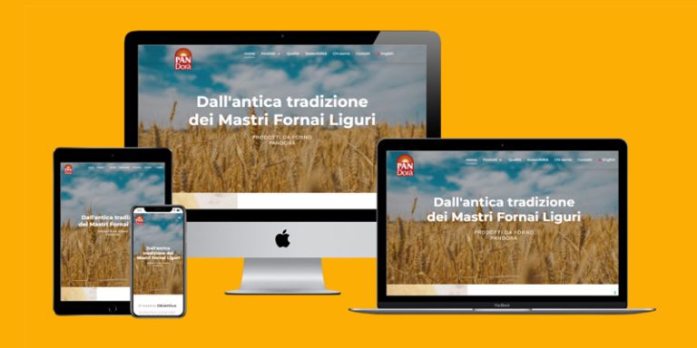 Rifacimento del sito internet di PANDorà con nuovo layout grafico, contenuti aggiornati, responsive web design e versione in lingua inglese